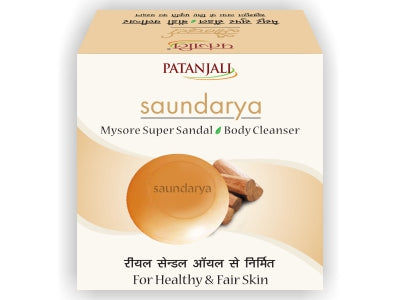 PATANJALI SAUNDARYA MYSORE SUPER SANDAL BODY CLEANSER 75 GM