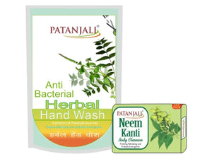 PATANJALI HERBAL HAND WASH (ANTI BACTERIAL) 200ML C.P NEEM 100GM 300 GM