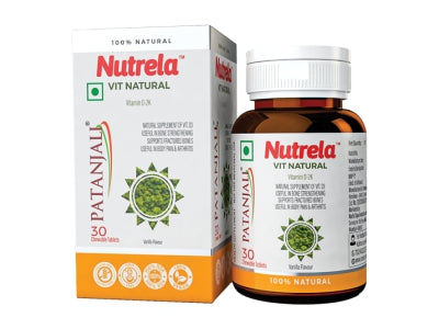 PATANJALI NUTRELA VIT D2K NTURL VANILLA 250MG 30N 8 GM
