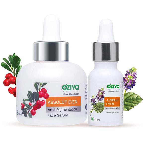 OZiva Absolut Even Daily Regime ( Absolut Even Anti-Pigmentation Face Serum + Absolut Even Anti-Pigmentation Under-Eye Serum)
