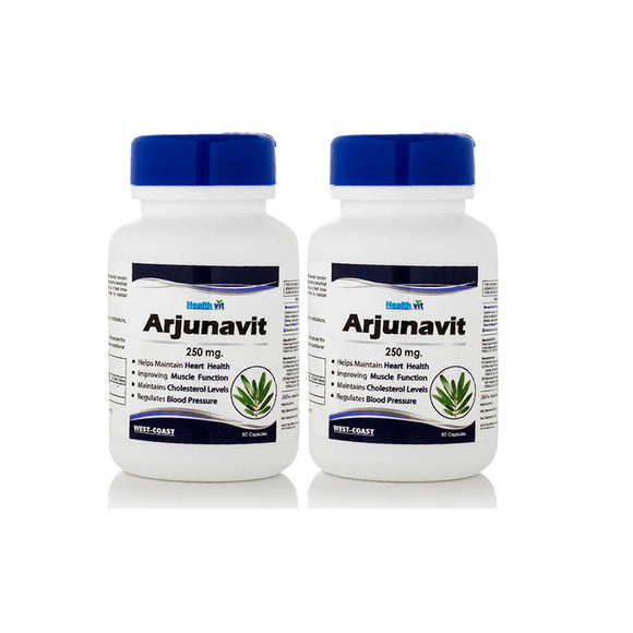 HealthVit Arjunavit Arjuna Powder 250MG 60 Capsules (Pack Of 2)