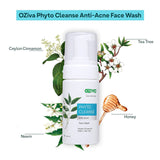 OZiva Phyto Cleanse Anti-Acne Face Wash (with Tea Tree, Aloe Vera & Neem) for Acne Control and Pore Cleansing