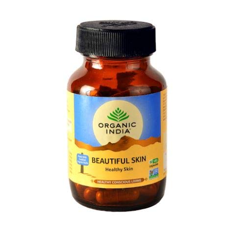 ORGANIC INDIA Beautiful Skin (Pack of 2) 60 N Veg Capsules Each