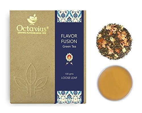Octavius Flavour Fusion Loose Leaf (Low Caffeine) Green Tea - 100 Gms