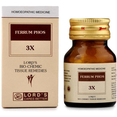 Lords Ferrum Phos 3X Biochemic Tablets (25g)
