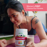 OZiva Protein & Herbs, Women, (Natural Protein Powder with Ayurvedic Herbs like Shatavari, Giloy, Curcumin & Multivitamins for Better Metabolism, Skin & Hair) Cafe Mocha, 500g