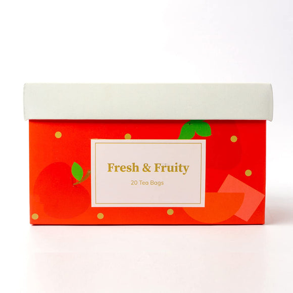Fresh and Fruity Blends of Teas 20 Tea bags- Mango Tea, Fruit Bliss Tea, Lemon Honey Tea, Earl Grey Tea - Celebration Gift Box, Healthy & Tasty - Gifts for her/wife/Sister/Mother/friend.