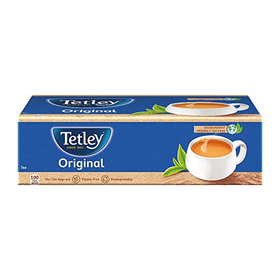 Tata Tetley | Original | Rich Taste of Assam Tea | Black Tea | 100 Tea Bags