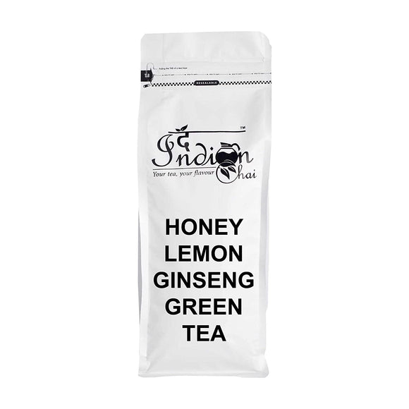 The Indian Chai - Honey Lemon Ginseng Green Tea 500g | Heals Common Cold | Reduces Body Fat | Supports Weight Loss