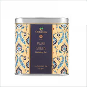 Octavius Pure Green Whole Leaf Tea| High Antioxidants | Detox Tea | Low Caffeine Slimming Tea | Subtle, Smooth, Delicate & Virtually Colorless Brew | Perfect For Gifting - 75 Gms (35 Cups)