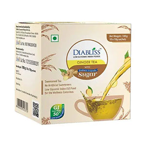 DiaBliss Herbal Diabetic Friendly Herbal Ginger Tea 10 Grams Sachet Box - Combo Pack - 4 No's