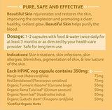 ORGANIC INDIA Beautiful Skin (Pack of 2) 60 N Veg Capsules Each