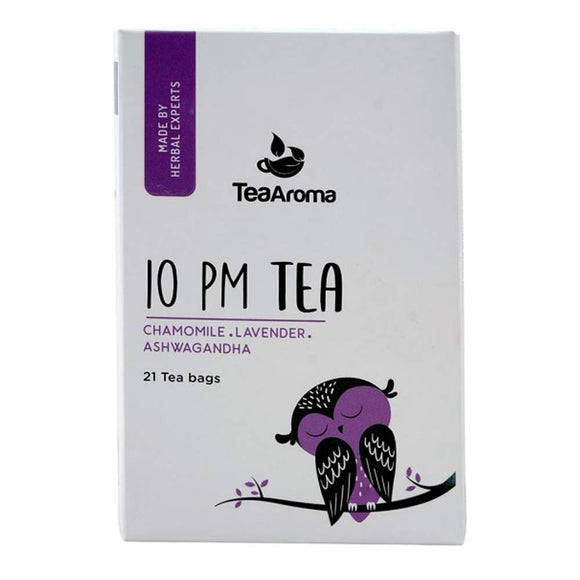Tea Aroma - 10 Pm Tea Bags, Calm & Compose Sleep, 21 Tea Bags