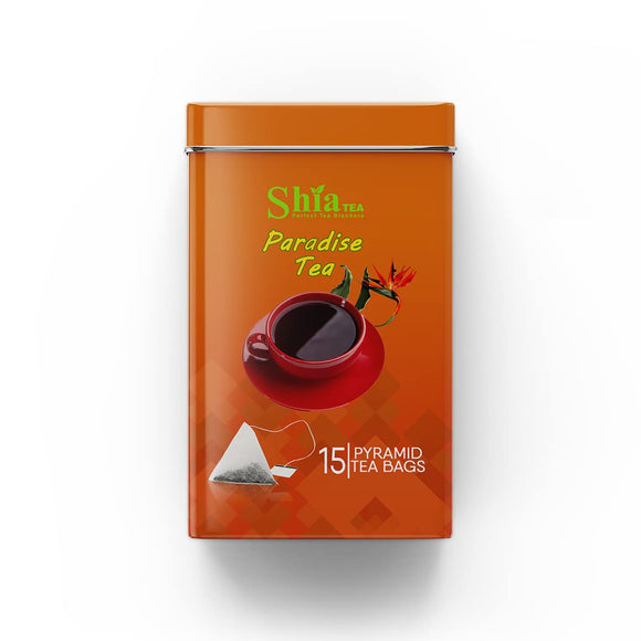 Shia Tea Paradise Pyramid Tea Bags (15 Tea Bags) Container