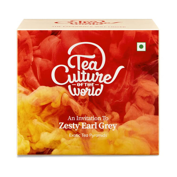 Tea Culture of The World Zesty Earl Grey Tea | Breakfast Tea Leaves | Premium First Quality Black Teabags | Earl Grey Tea | Black Teabags , 16 Count