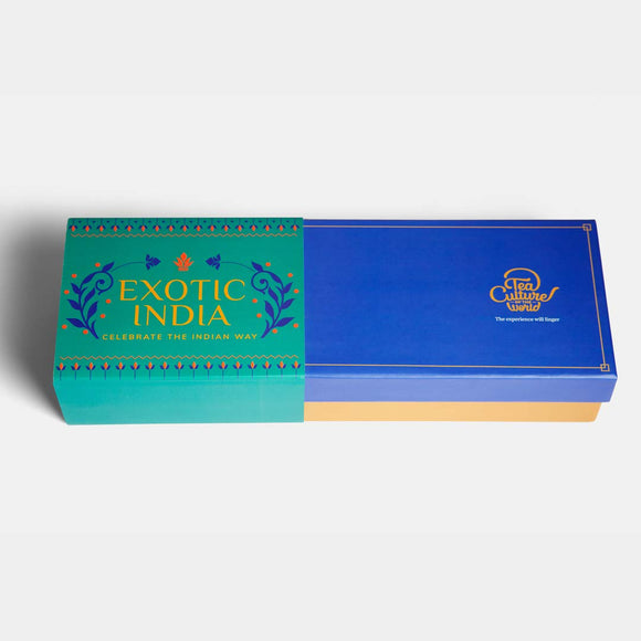 Tea Culture of The World Exotic India - Masala Chai, Kashmiri Kahwa Tea, Assam Tea Combo Pack - Indian Teas Collection - Celebration Gift Box, Healthy & Tasty - Gifts for her/wife/Sister/Mother/friend.