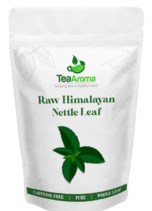 Tea Aroma - Raw Himalayan Nettle Leaf (50g) | Caffeine Free | Whole Leaf | Vitamins and Minerals Rich | Herbal Tea | Organic Tea Leaves