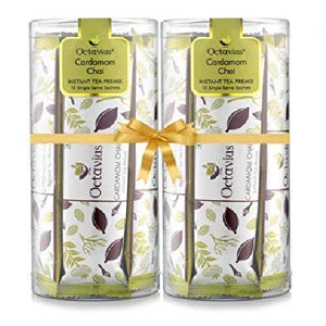 Octavius Cardamom Chai Ready Tea | Refill Pack - 10 Sachets | On the Go Instant Tea Premix | Premix Tea Powder | Easy To Prepare | Perfect For Work, Travel, Home | Elaichi Flavor Tea (Pack of 2)