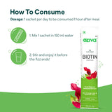 OZiva Biotin Fizzy Drink (with 100% Natural Wholefood Biotin) For Healthier Hair, Skin, and Nails, 30 Sachets (Pack of 5)