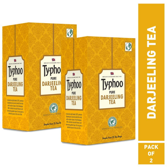 Typhoo Darjeeling Tea, 25 Tea Bags (Pack of 2)