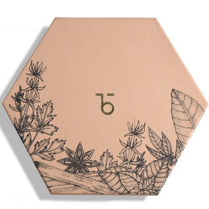 Teabox Chai Box | Encloses 6 Indian Chai blends & an Ideal teaspoon | Ideal gift for Chai lovers | Packed with earth-friendly paperboard Textured premium finish