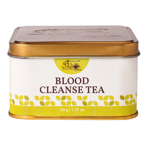 The Indian Chai – Blood Cleanse Tea 50g with Manjistha, Dandelion Flower, Yarrow, Red Clover, Amla etc. for Detox, Purifying Blood, Natural Cleanser, Herbal Tea