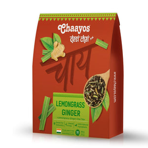 Chaayos Lemongrass Ginger Tea - Premium Chai Patti for Cough & Cold Remedy (200g)