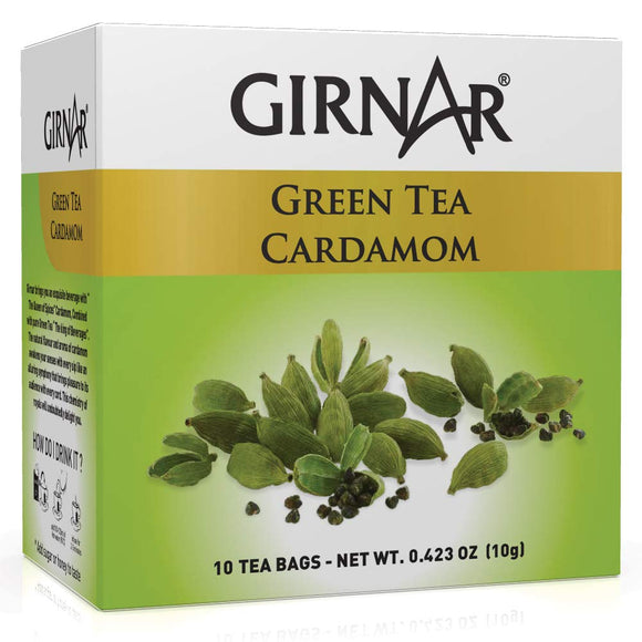 Girnar Green Tea with Cardamom (10 Tea Bags)