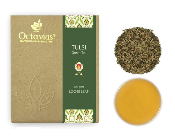 Octavius Tulsi Loose Leaf Green Tea - 100 Gms