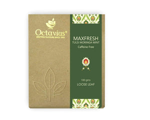 Octavius Maxfresh Tulsi Moringa Mint Herbal Tea (Tisane) Loose Leaf Detox Kadha - 100 Gms