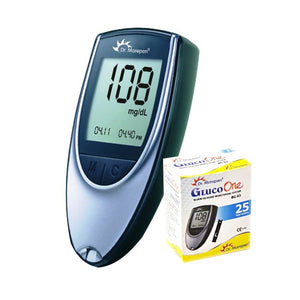 Dr.Morepen GlucoOne Blood Glucose Monitor Model BG 03 (1) With 25 Test Strips