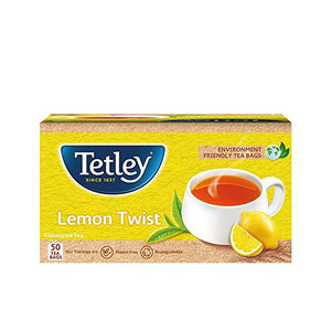 Tata Tetley | Lemon Flavoured Refreshing Tea | Black Tea |50 Tea Bags