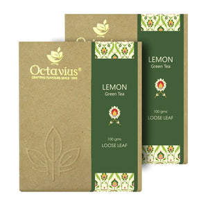 Octavius Lemon Green Tea Loose Leaf - 100 Gms (Pack Of 2)