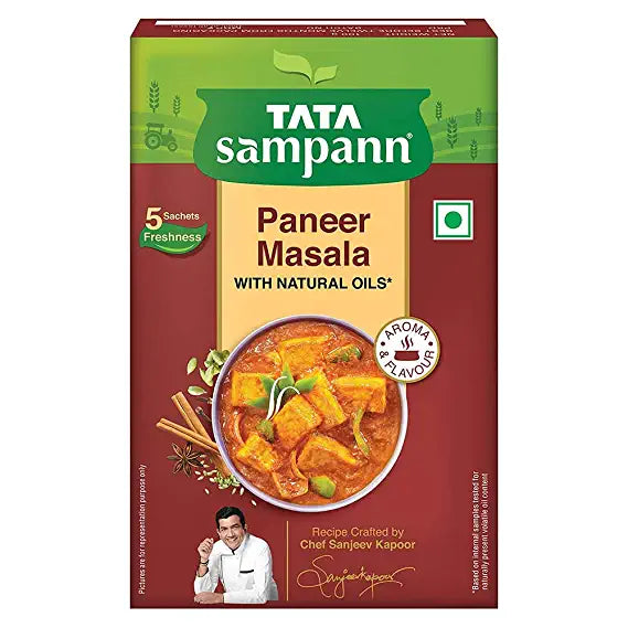 Tata Sampann Paneer Masala with Natural Oils, Crafted by Chef Sanjeev Kapoor, 100g