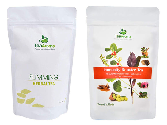 Tea Aroma - Slimming & Immunity Combo Slimming Tea, 100 Gm (Pack of 2)