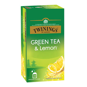 Twinings Green Tea & Lemon, 25 Teabags, Green Tea, Deliciously Sweet & Tangy Lemon