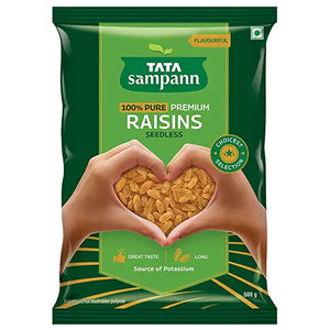 Tata Sampann 100% Pure Premium Raisins Seedless, 500g