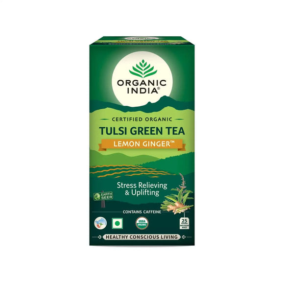 Organic India Tulsi Green Tea Lemon Ginger 25 TB 45gm