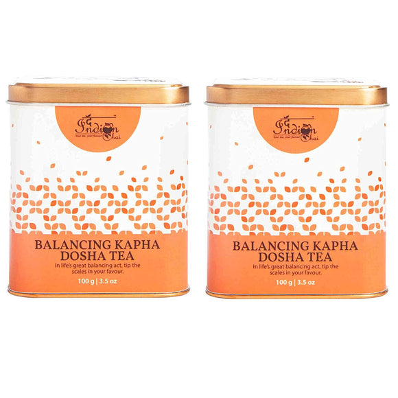 The Indian Chai - Balancing Kapha Dosha Tea 200g with Orange Peel, Tulsi, Lemongrass etc for Appetite & Digestion, Helps Reduce Water Retention, Ayurvedic Herbal Tea