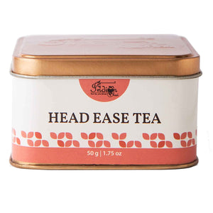 The Indian Chai - Head Ease Tea 50g with Lemon Balm, Lavender, Valerian, Chamomile etc for Headache Inflammation and Relief