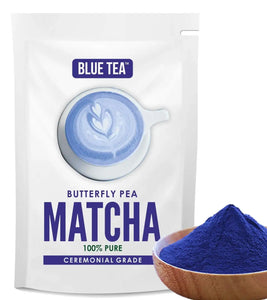 BLUE TEA - Organic Blue Matcha - Butterfly Pea Powder - 50g - 100 Cups | Superfood | Blue Latte | Caffeine Free