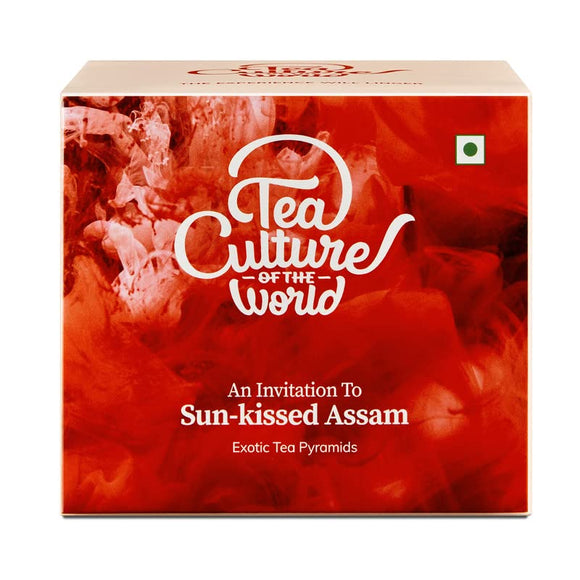 Tea Culture of The World Sun-Kissed Assam Teabags | Assam Estate Tea | 16 Teabags | Black Tea | Breakfast Tea ,16 Count