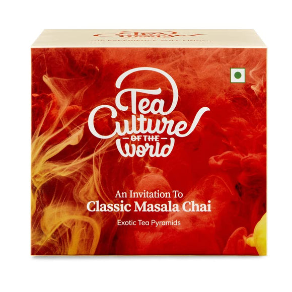 Tea Culture of The World Classic Masala Chai | Black Tea Bags | Premium First Quality Black Teabags | Masala Chai Tea Bags | Morning Tea , 16 Count