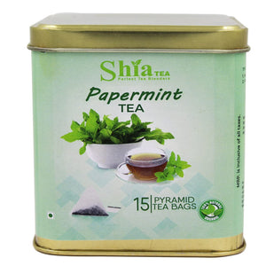 Shia tea peppermint Tea | Herbal Tea | Genuine Organic Flavour | 100 grams | pyramid Tea bags (Peppermint tea bags)