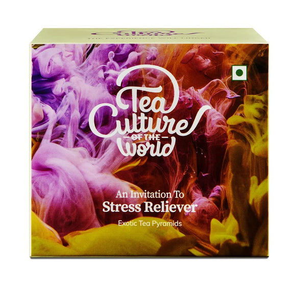 Tea Culture of The World Stress Reliever Tea | Slimming Green Tea Bags | Premium First Quality Green Teabags | Stress Buster Tea Leaves | Detox Teabags , 20 Count