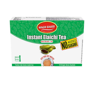 Wagh Bakri Elaichi Instant Tea Premix - No Added Sugar - 10 Sachets, 80 g (Pack of 2)