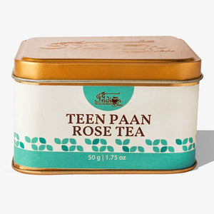 The Indian Chai - Teen Paan Rose Tea 50g for Digestion & Metabolism, Heals Respiratory Problems, Acts as Mouth Freshner, for Men - Women and Kids, Betel Tea