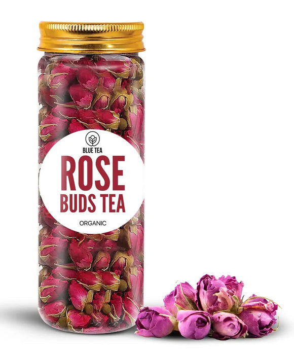 BLUE TEA - Rose Buds Tea | Grade A - | Natural Sun Dried Buds 30g | Herbal Tea | Rich in VIT - C | Regulate Hormones
