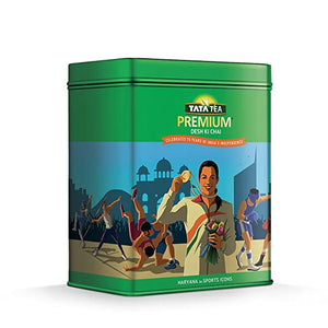 Tata Tea Premium -Desh ka Garv Collectible Tin Pack |Haryana Ke Sports Icons | Celebrating 75 years of India’s Independence | Black Tea | 250g