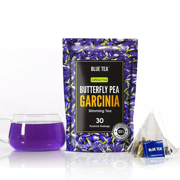 BLUE TEA - Butterfly Pea Garcinia Herbal Tea - 30 Premium Tea Bags || WEIGHT MANAGEMENT TEA || Premium Zipper pack